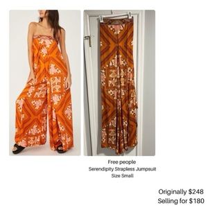 Free people Serendipity Strapless Jumpsuit